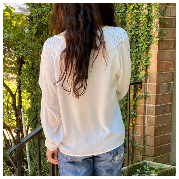 ✨PARIS✨ beautiful white blouse sleeves detail - Picture 6 of 8